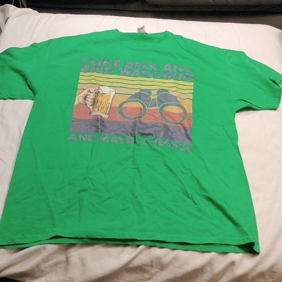 Beer and bird watching men's t shirt size XL - Picture 1 of 9
